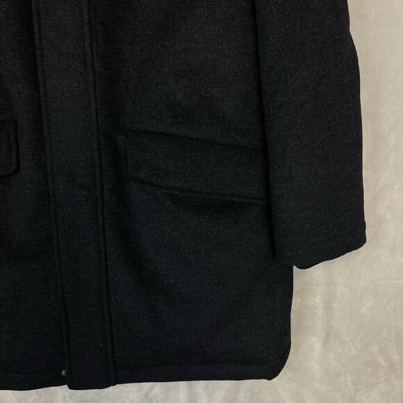 Tommy Hilfiger Men's 40L Wool Mix Overcoat Puffer Quilt Pilot Charcoal *no hood* - Picture 4 of 16